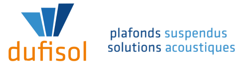 DUFISOL - Logo Entreprise Faux Plafonds / Solutions Acoustiques pour Professionnels